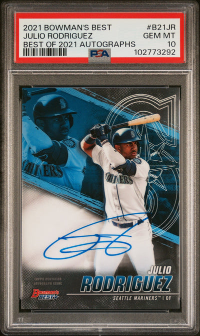 Pokémon Panini 2021 Bowman'S Best Best Of '21 Autograph Julio Rodriguez #B21jr PSA 10