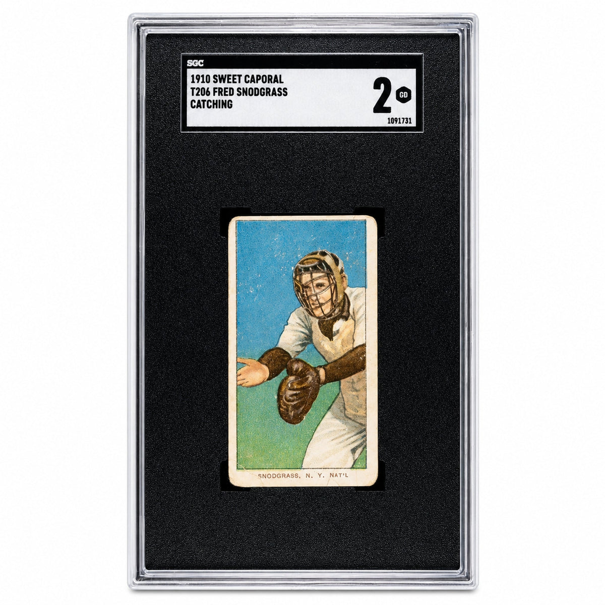 1910 Fred Snodgrass T206 Sgc 2
