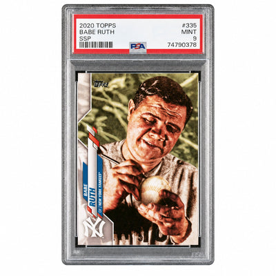 Pokémon Panini 2020 Topps Base Set Photo Variation Babe Ruth #335b PSA 9