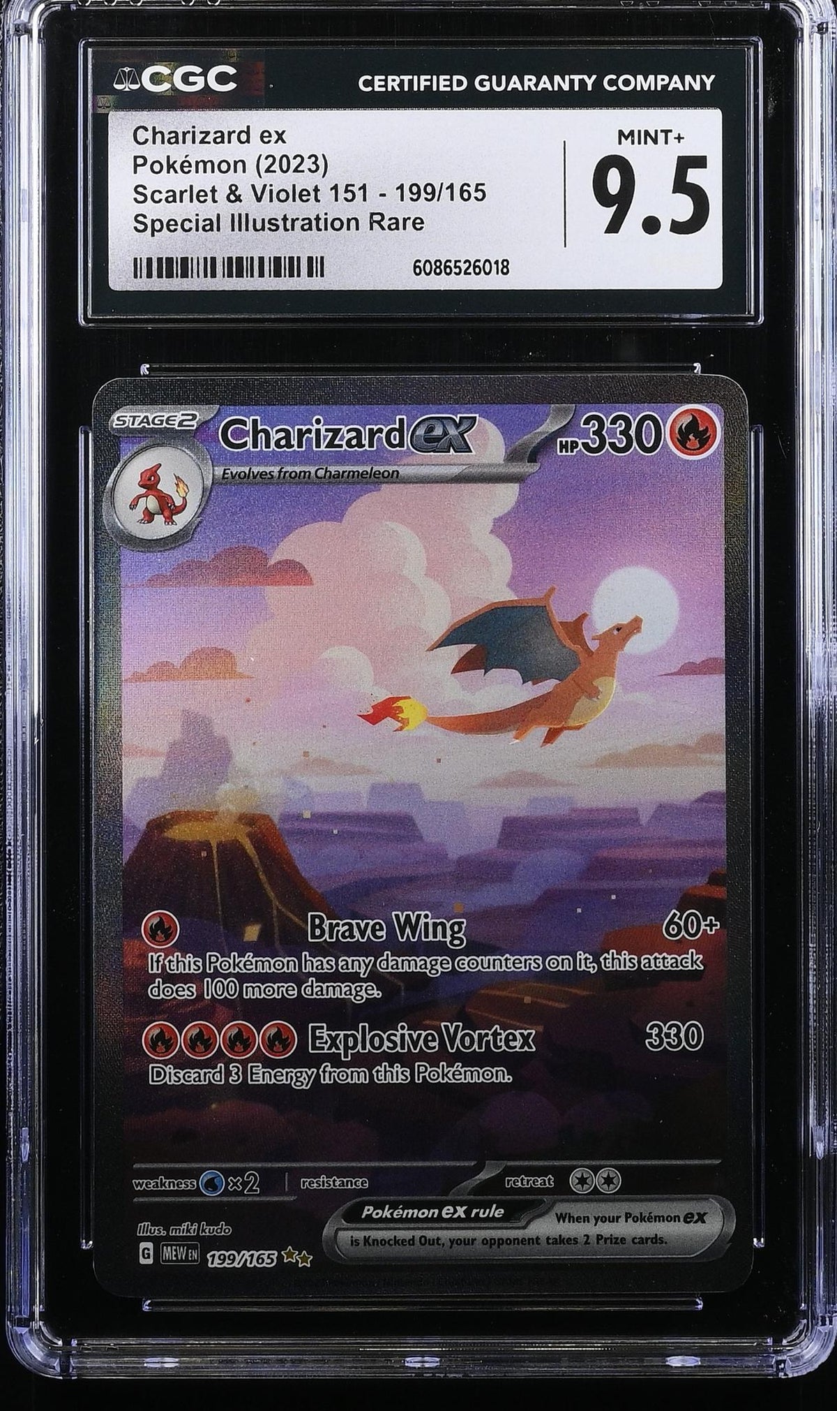 Pokémon 2023 Scarlet & Violet #199/165 Charizard EX Special Illustration Rare CGC 9.5