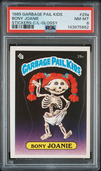 Sports Topps 1985 Garbage Pail Kids Stickers Checklist-Glossy Bony Joanie #29a PSA 8