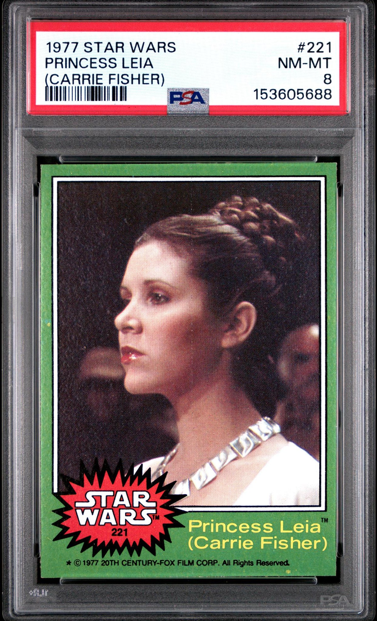 Sports Topps 1977 Star Wars Princess Leia #221 PSA 8