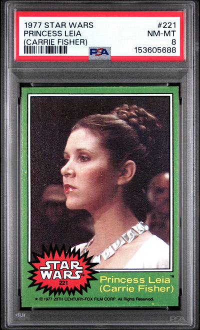 Sports Topps 1977 Star Wars Princess Leia #221 PSA 8