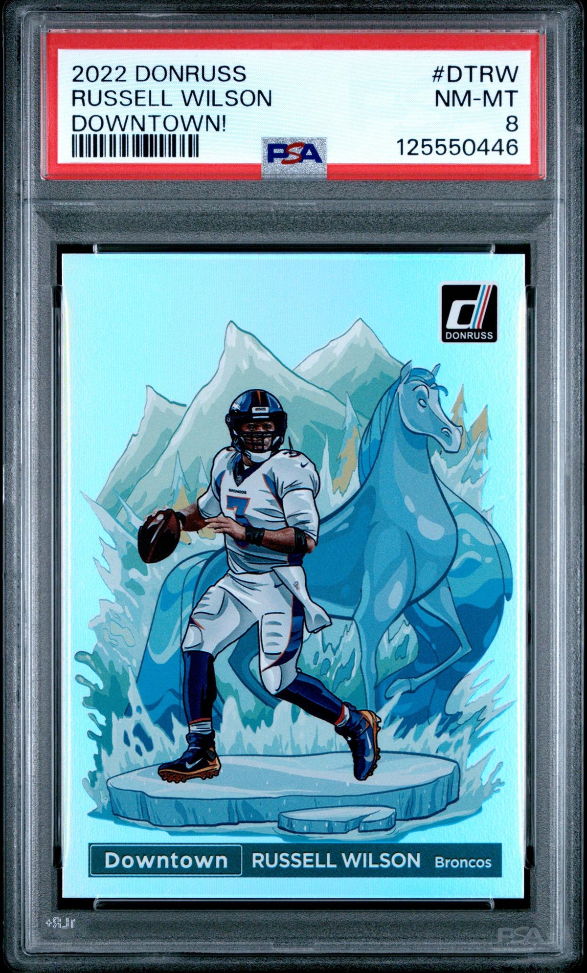 2022 Donruss Downtown Russell Wilson #Dtrw PSA 8