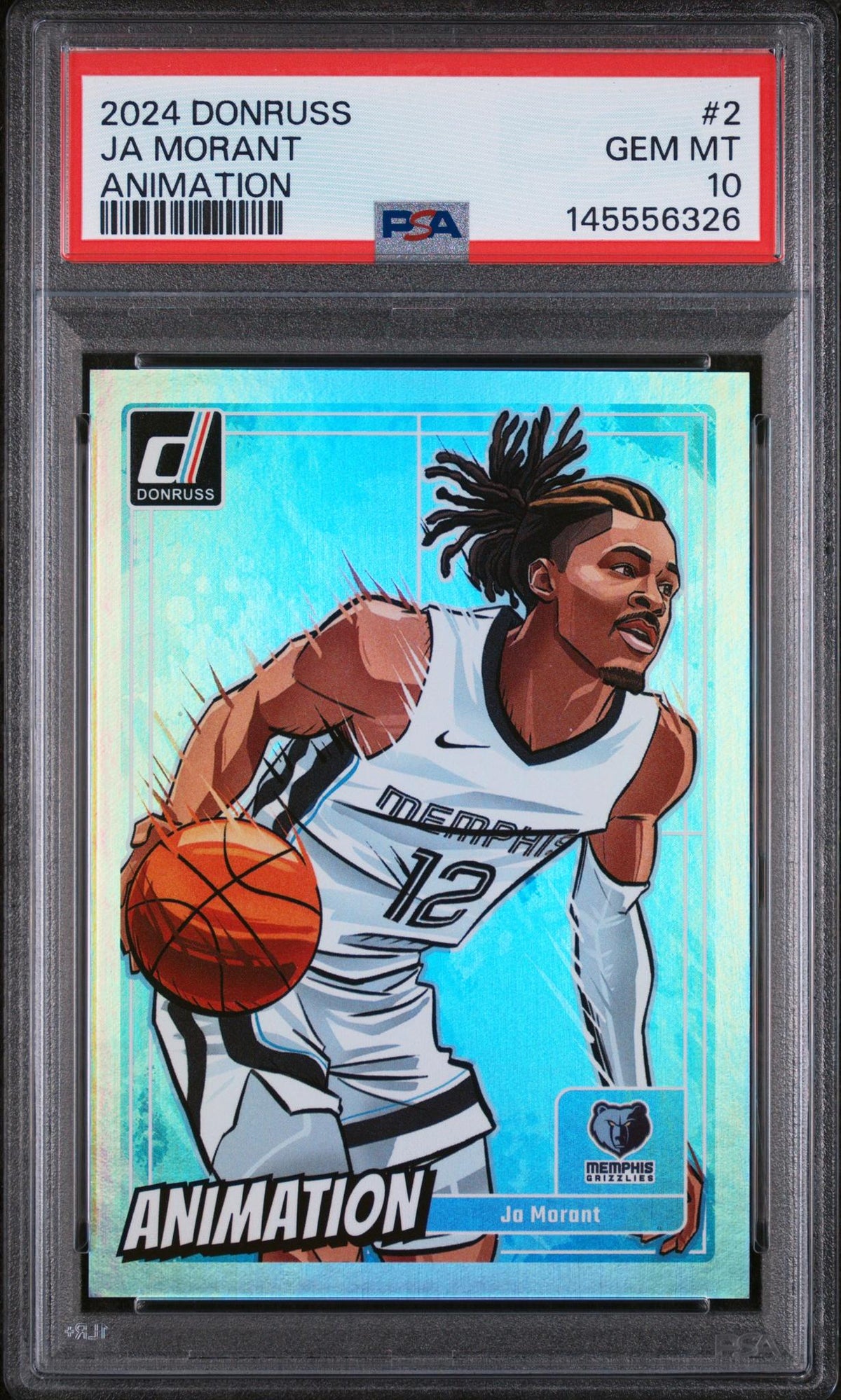 Basketball Panini 2024 Panini Donruss Animation Ja Morant #2 PSA 10