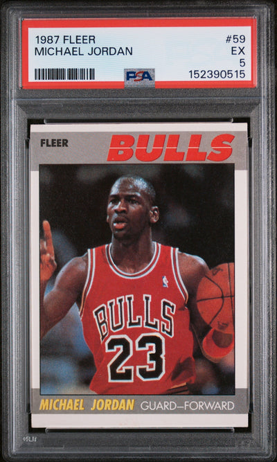 Basketball 1987 Fleer Michael Jordan #59 PSA 5
