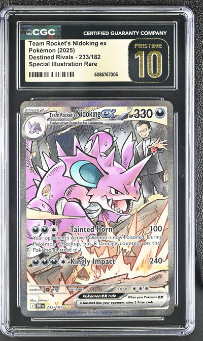 Pokémon 2025 Pokemon #233/182 Team Rocket'S Nidoking EX Destined Rivals CGC 10