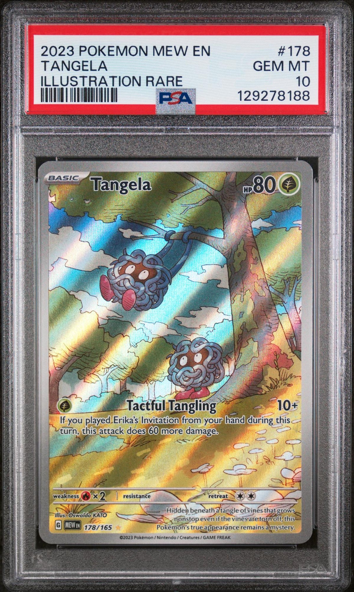 Pokémon 2023 Pokemon Scarlet And Violet 151 Illustration Rare Tangela #178 PSA 10