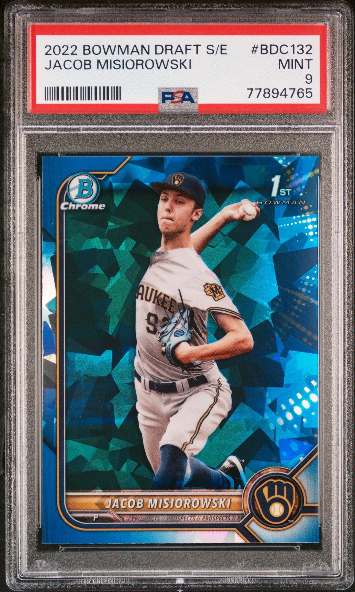 Baseball Bowman 2022 Bowman Draft Sapphire Chrome Jacob Misiorowski #Bdc132 PSA 9