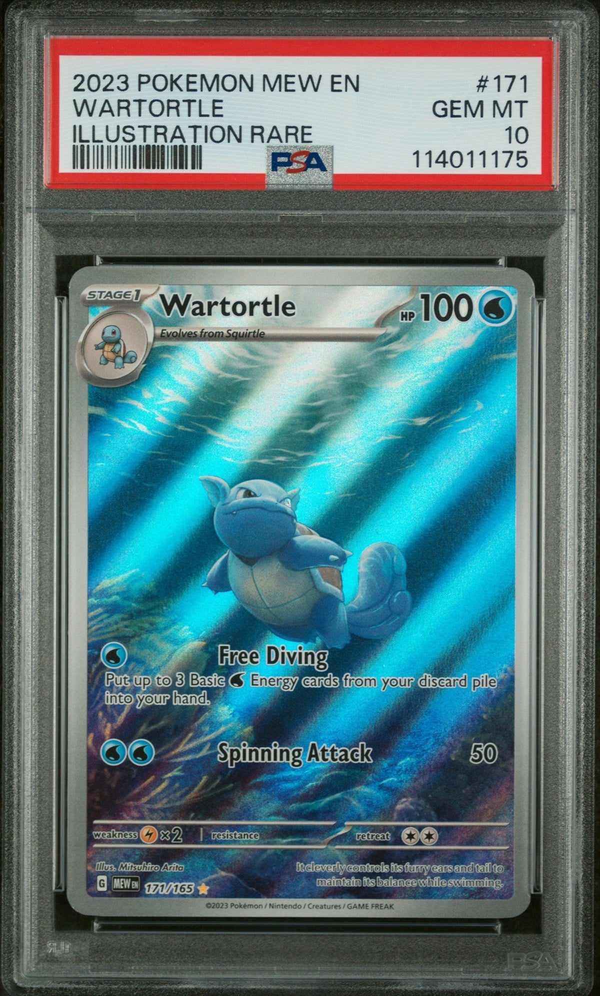 Pokémon 2023 Pokemon Scarlet And Violet 151 Illustration Rare Wartortle #171 PSA 10