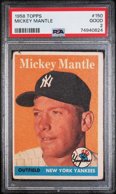 Baseball Topps 1958 Topps Mickey Mantle #150 PSA 2