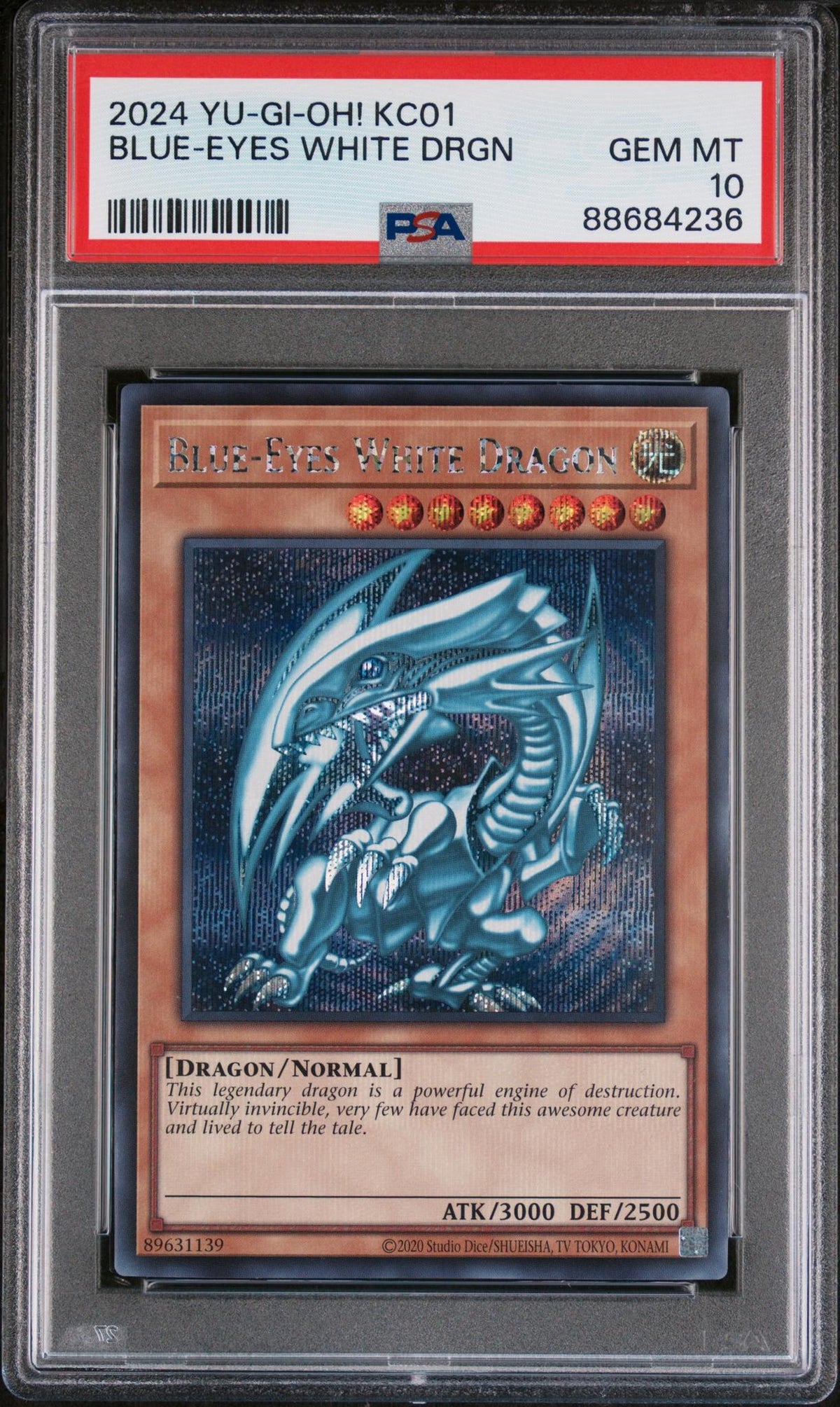 Yu-Gi-Oh 2024 25th Anniversary Ultimate Kaiba Set Blue-Eyes White Dragon #Kc01en004 PSA 10