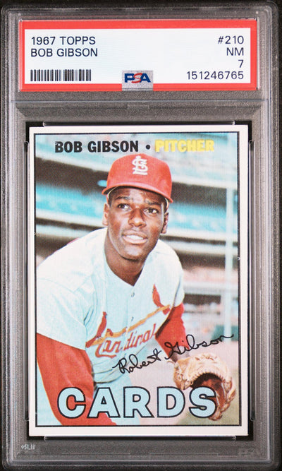 Baseball Topps 1967 Topps Bob Gibson #210 PSA 7