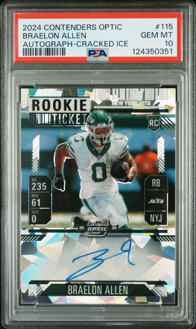 Sports Panini 2024 Panini Contenders Optic Cracked Ice Braelon Allen #115 PSA 10