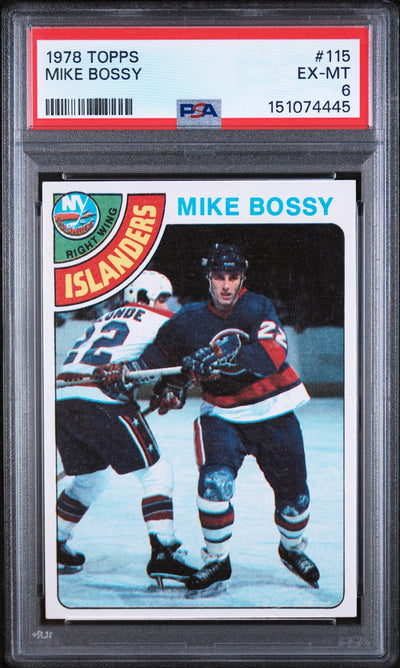 Hockey Topps 1978 Topps Mike Bossy #115 PSA 6
