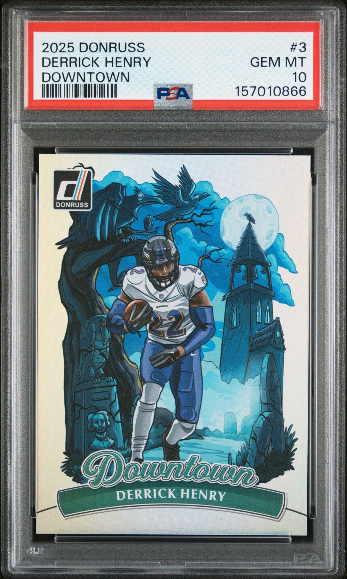 UFC MMA Panini 2025 Panini Donruss Downtown Derrick Henry #3 PSA 10