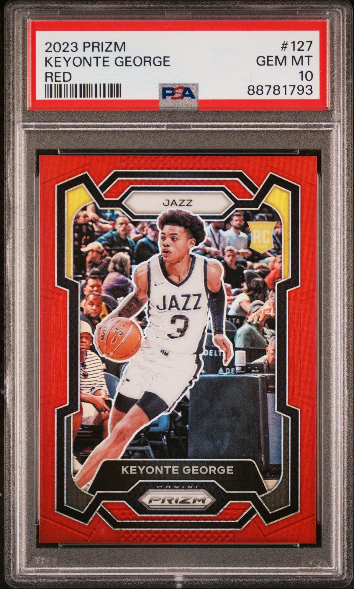 Basketball Panini 2023 Panini Prizm Red Prizm Keyonte George #127 /299 PSA 10