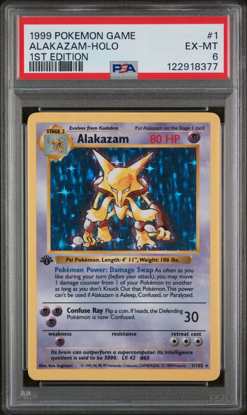 Pokémon PSA 6 Alakazam-Holo 1st Edition
