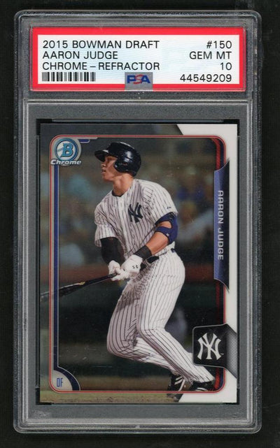 Pokémon Panini 2015 Bowman Draft Chrome Refractor Aaron Judge #150 PSA 10