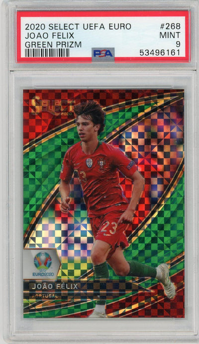 Pokémon Panini 2020 Panini Select Uefa Euro Green Prizm Joao Felix #268 Field Level /5 PSA 9