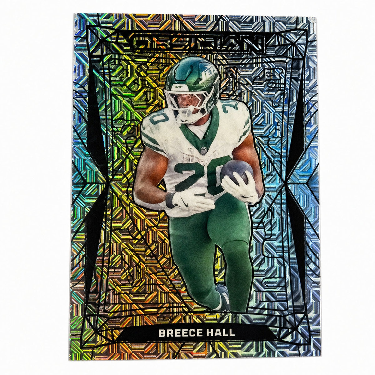 Football Panini 2024 Panini Obsidian 152 Breece Hall Obsidian Jets