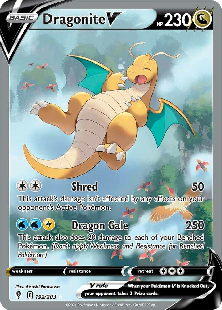 Pokémon Dragonite V (Alternate Full Art) - Swsh07: Evolving Skies (Swsh07)