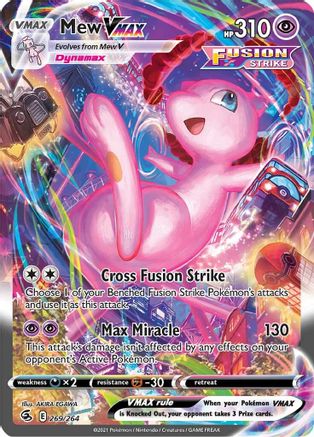 Pokémon Mew VMAX (Alternate Art Secret) (269/264) - Swsh08 Fusion Strike Holofoil