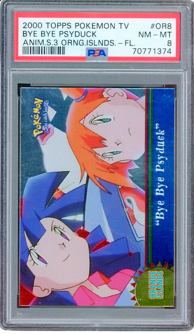 Pokémon Topps PSA 8 Bye Bye Psyduck 2000 Topps