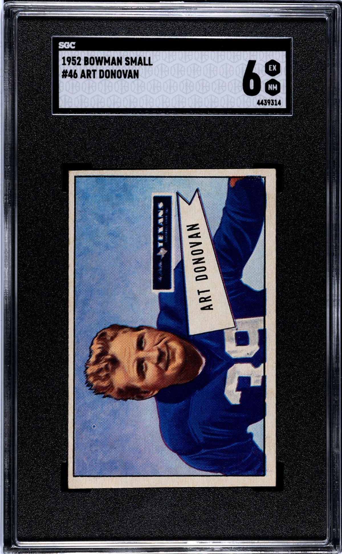 Pokémon Panini 1952 Bowman Small Art Donovan #46 Rc SGC 6