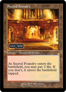 Magic The Gathering Sacred Foundry (Retro Frame) (Serial Numbered) - Ravnica Remastered (Rvr)