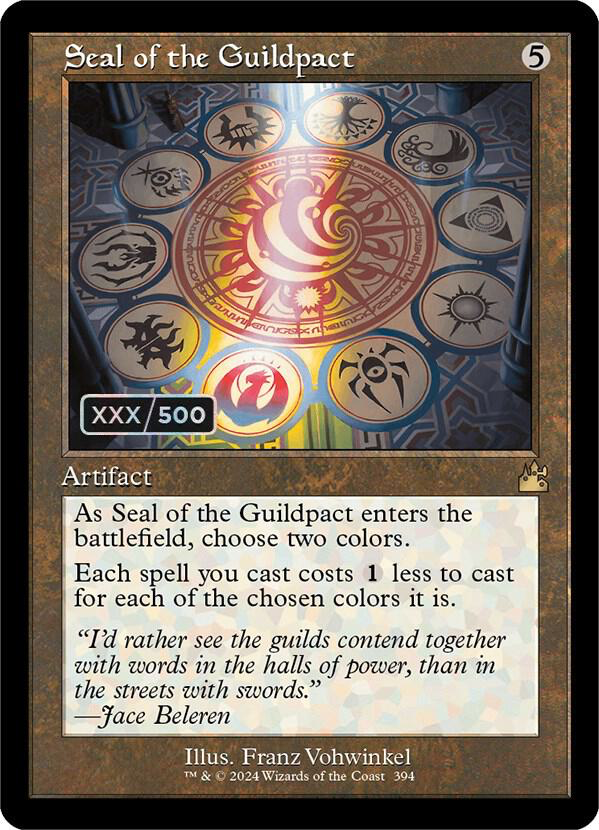 Magic The Gathering Seal Of The Guildpact (Retro Frame) (Serial Numbered) - Ravnica Remastered (Rvr)