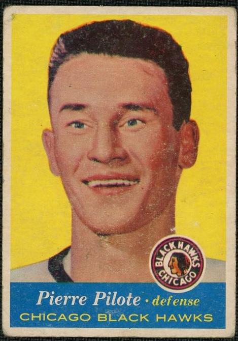 Pokémon Panini 1957 Topps 22 Pierre Pilote Rookie Chicago Black Hawks