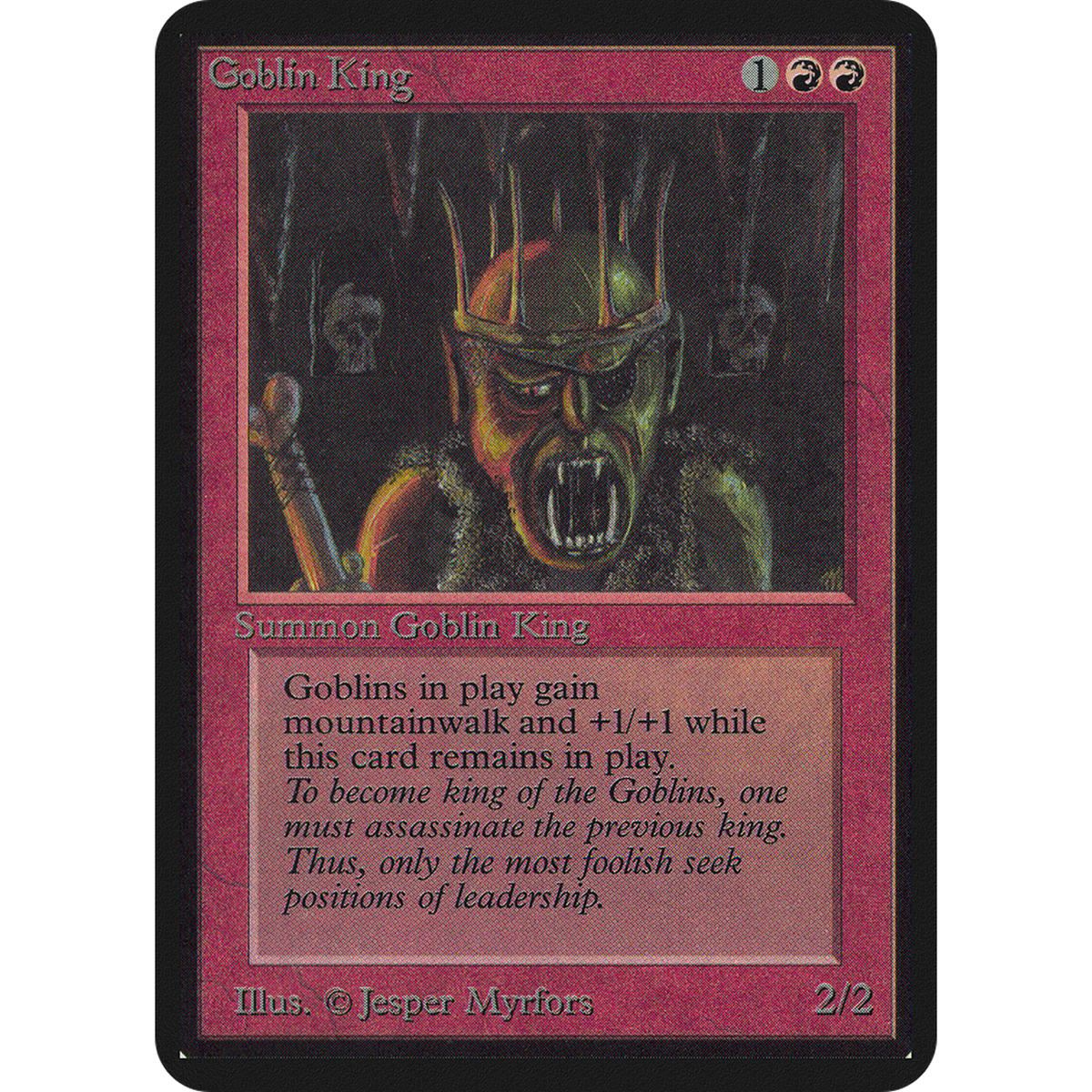 Magic The Gathering Goblin King [Limited Edition Alpha]