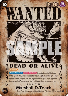 One Piece TCG Marshall.D.Teach (093) (Wanted Poster) - Emperors In The New World (Op09)