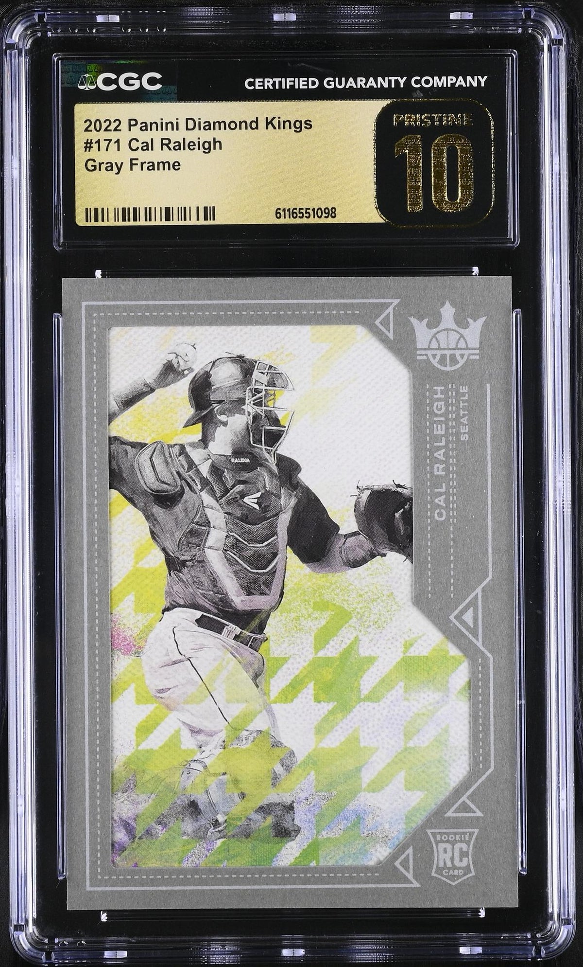 Pokémon Panini 2022 Diamond Kings #171 Cal Raleigh Gray Frame CGC 10