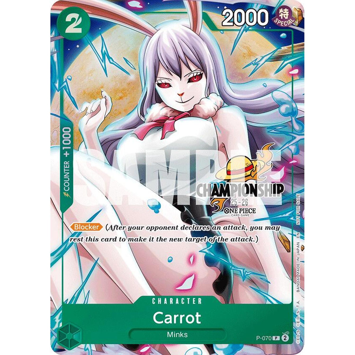 One Piece TCG Carrot (Cs 25-26 Event Pack Finalist Ver.) (P-070) [One Piece Promotion Cards] Foil