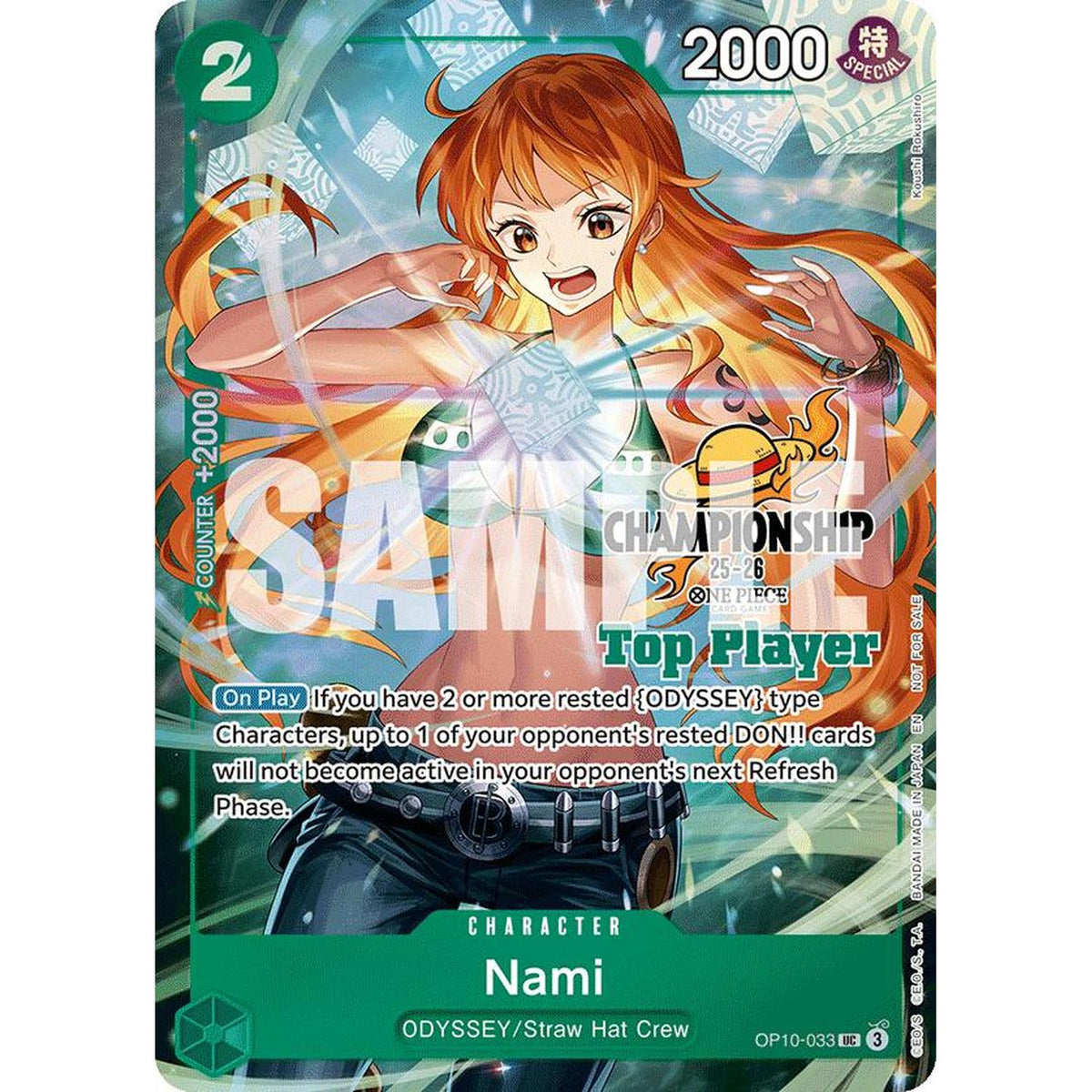 Nami (Cs 25-26 Top Player Pack) (Op10-033) [One Piece Promotion Cards]  Foil