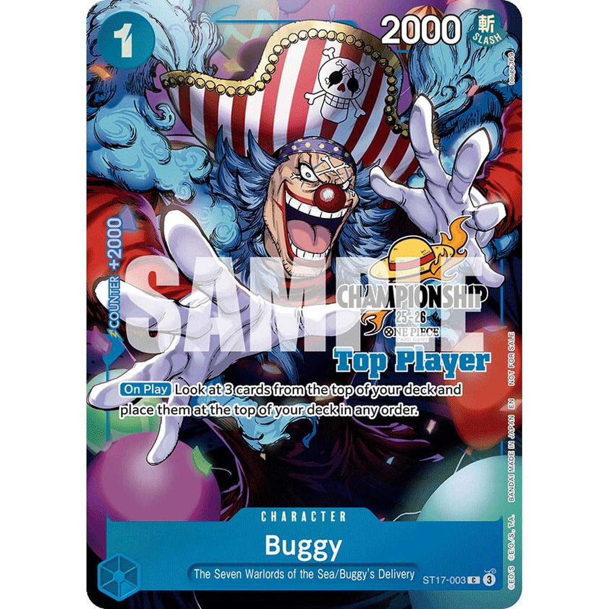 One Piece TCG Buggy (Cs 25-26 Top Player Pack) (St17-003) [One Piece Promotion Cards] Foil