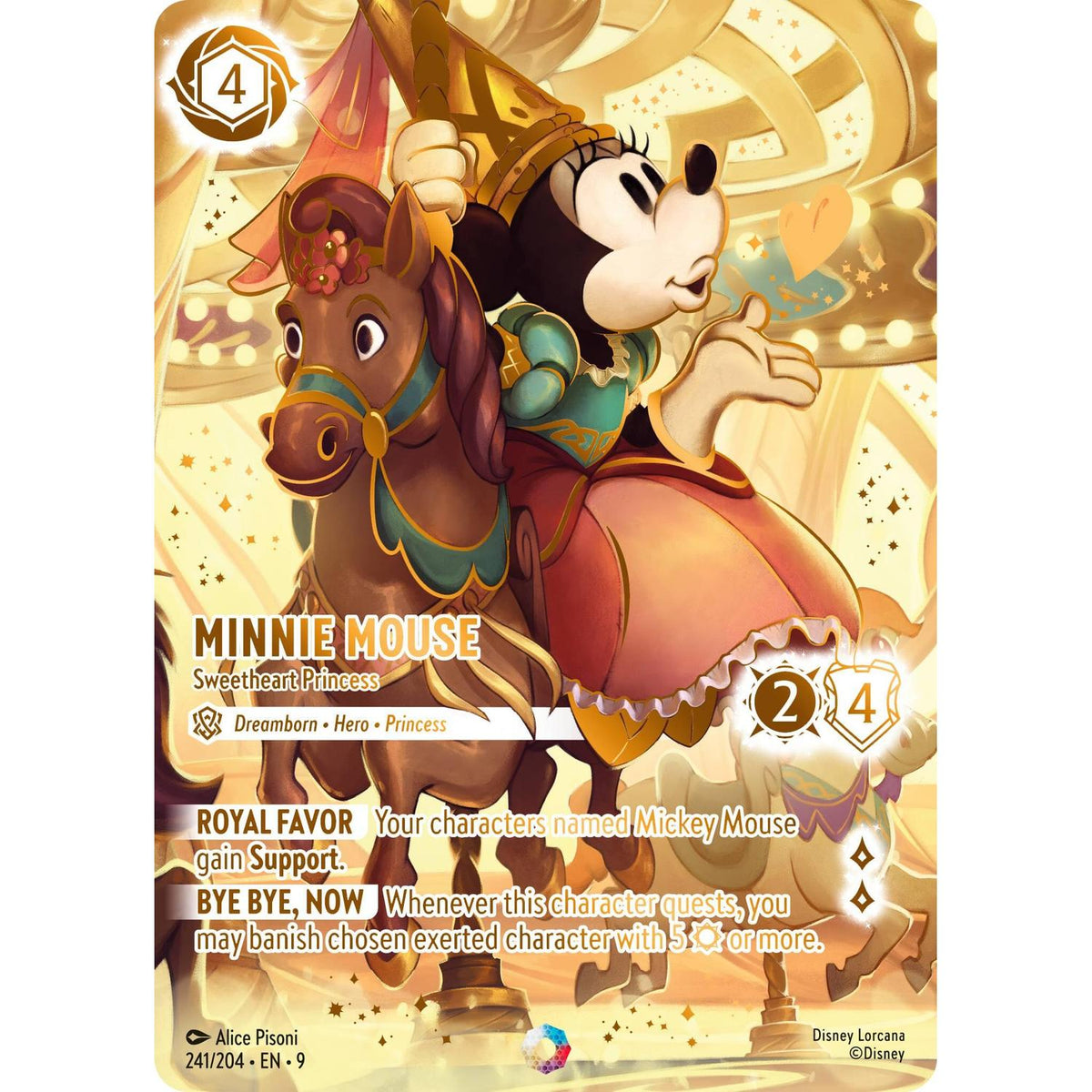 Disney Lorcana Minnie Mouse - Sweetheart Princess (Iconic) (241/204) [Fabled] Holofoil