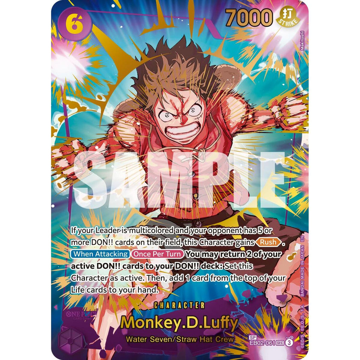 One Piece TCG Monkey.D.Luffy - Eb02-061 (SP) (Eb02-061) [Premium Booster -The Best- Vol. 2] Foil
