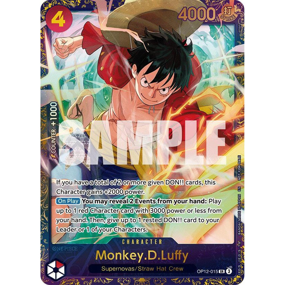 One Piece TCG Monkey.D.Luffy (Treasure Cup 2025) (Op12-015) [One Piece Promotion Cards] Foil