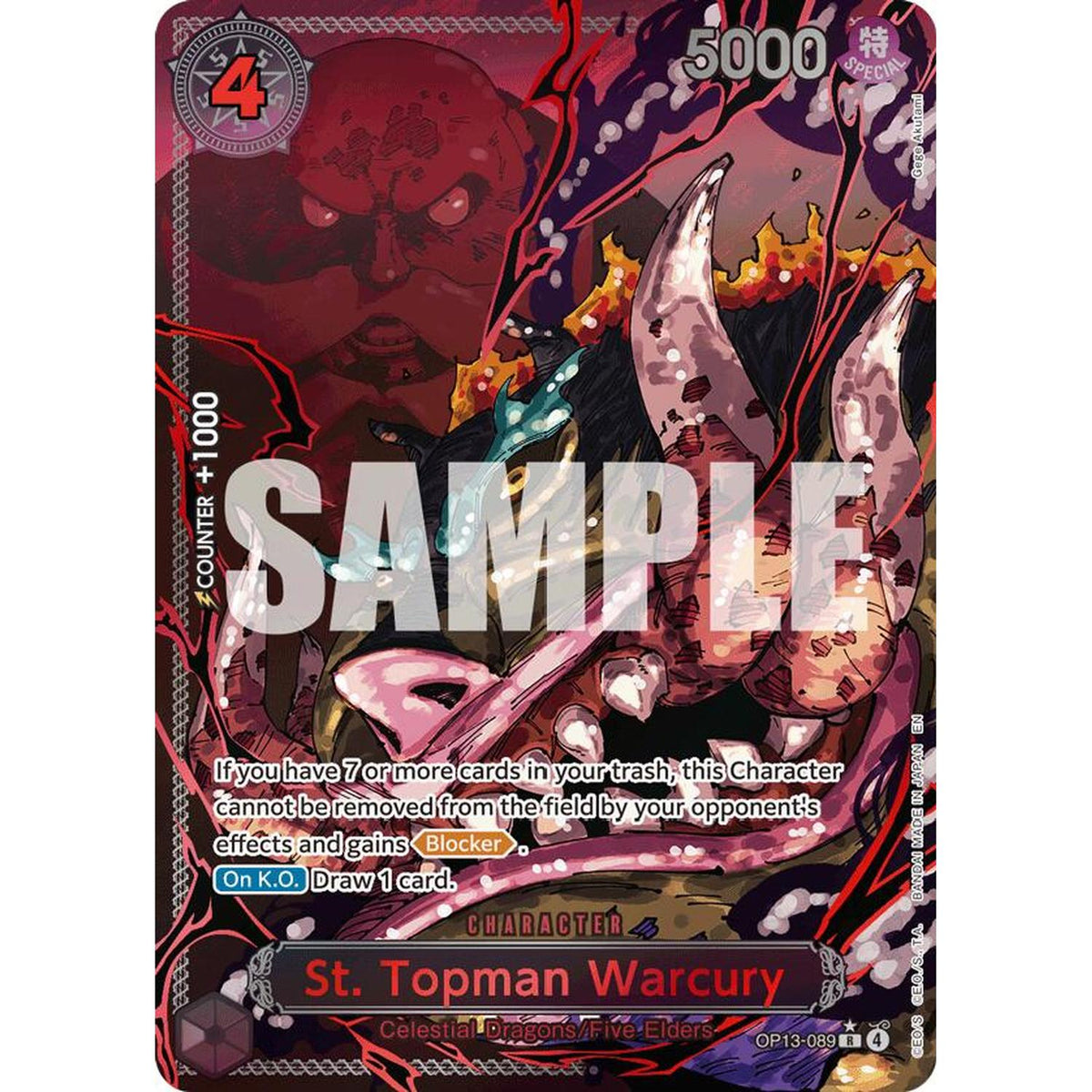 St. Topman Warcury (Parallel) (Op13-089) [Carrying On His Will]  Foil