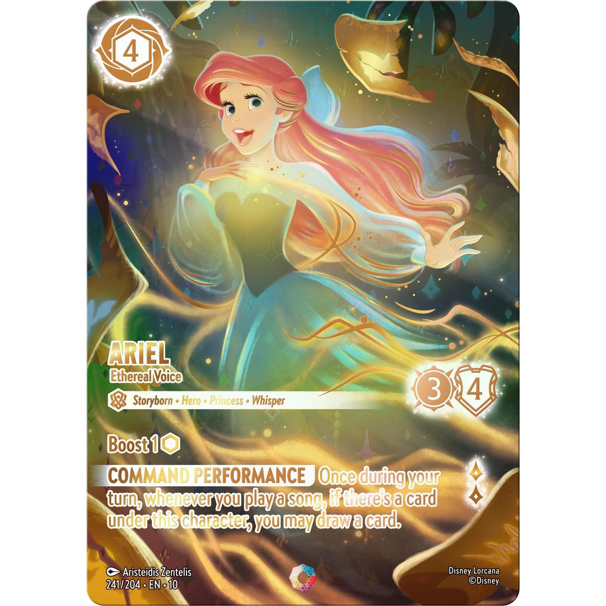 Disney Lorcana Ariel - Ethereal Voice (Iconic) (241/204) [Whispers In The Well] Holofoil