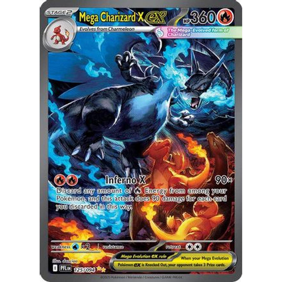 Pokémon Mega Charizard X EX 125/094 [Me02 Phantasmal Flames] - Holofoil