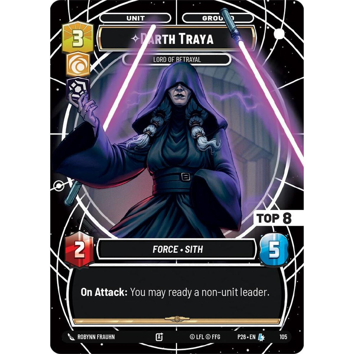 Darth Traya - Lord Of Betrayal (Top 8) (105) (105) [Sector And Regional Promos: Season 1]