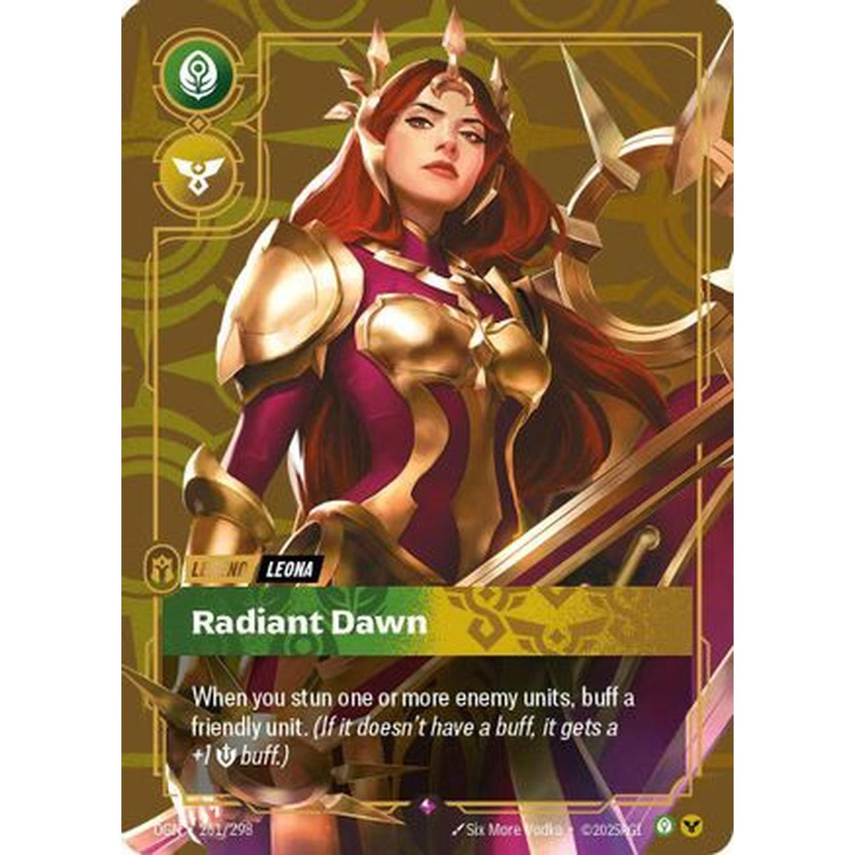 Sports Leona - Radiant Dawn (Metal) (261/298) [Riftbound Organized Play Promotional Cards] Foil