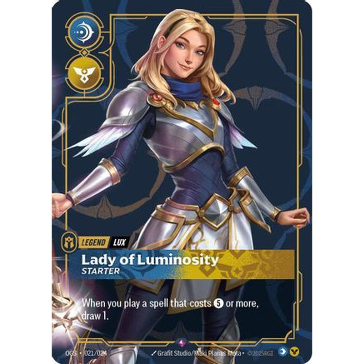 Sports Lux - Lady Of Luminosity (Metal) (021/024) [Riftbound Organized Play Promotional Cards] Foil