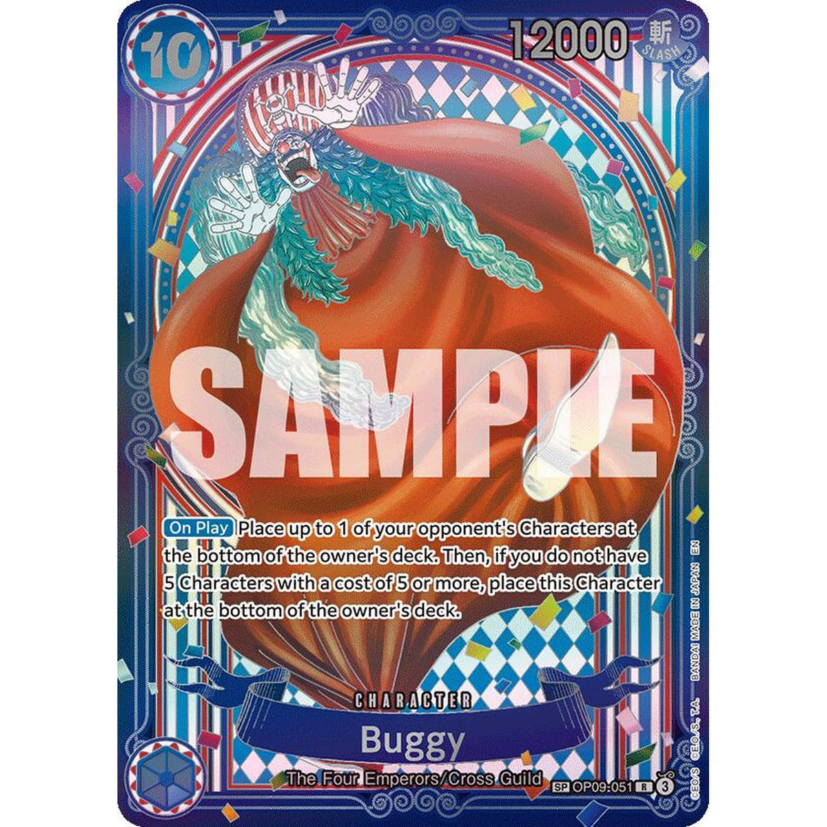 One Piece TCG Buggy - Op09-051 (SP) (Op09-051) [The Azure Sea'S Seven] Foil