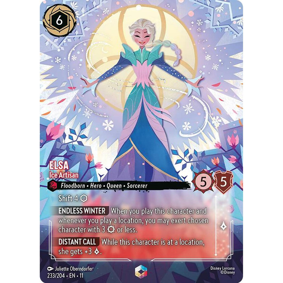 Disney Lorcana Elsa - Ice Artisan (Enchanted) (233/204) [Winterspell] Holofoil