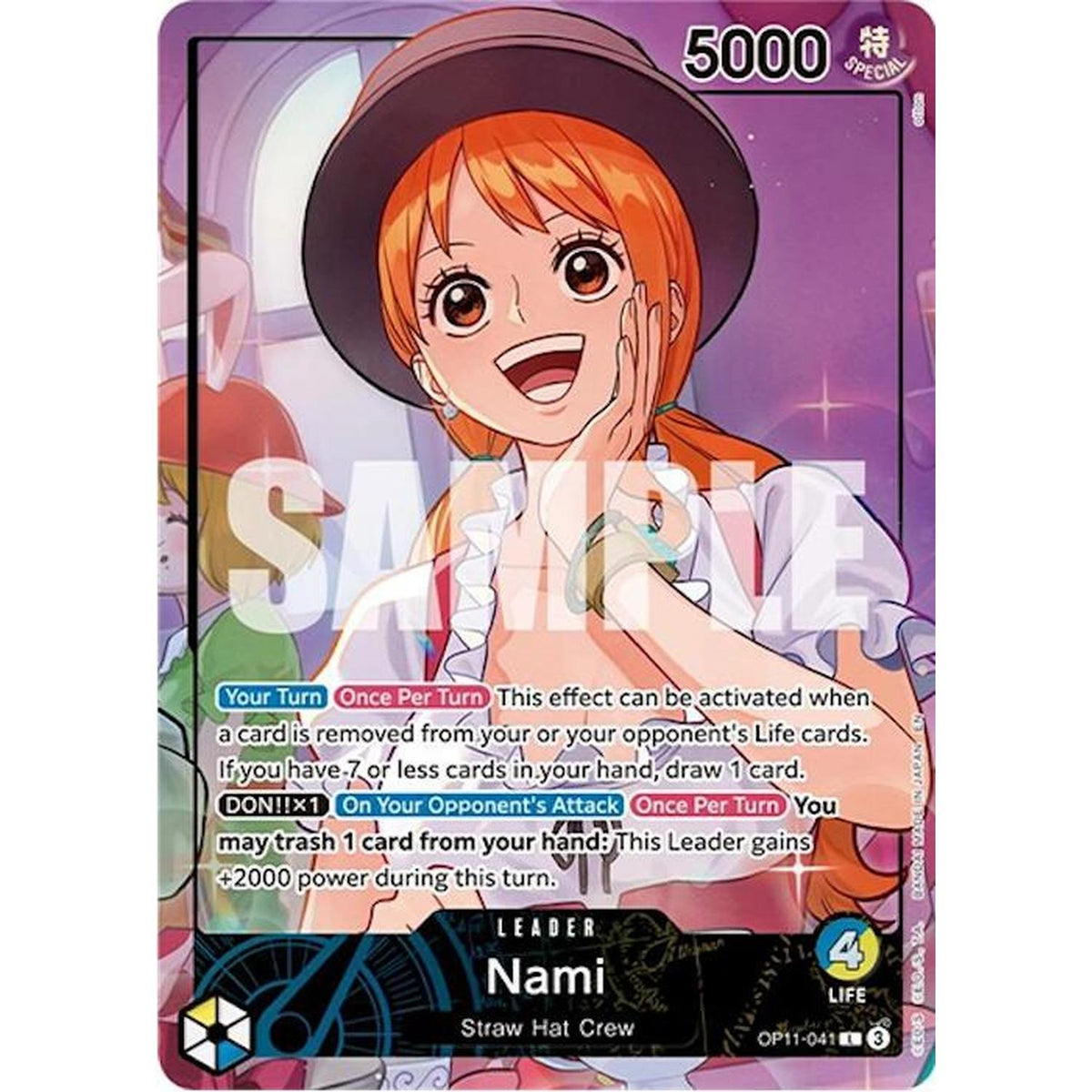 One Piece TCG Nami (Whole Cake Island Arc) (Op11-041) [One Piece Promotion Cards] Foil